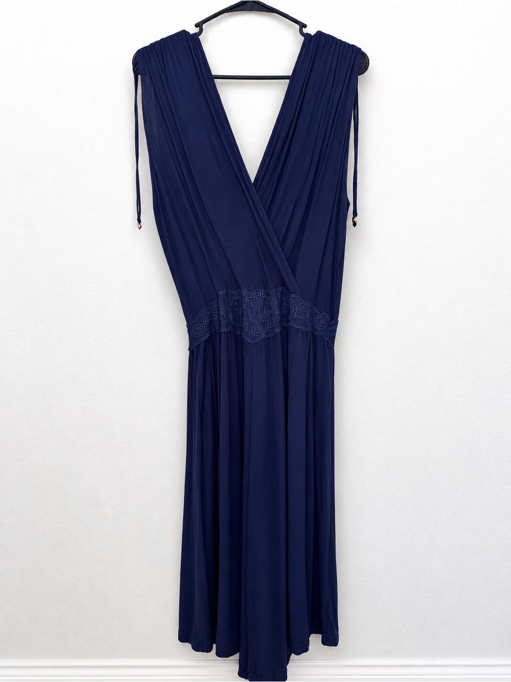 Democracy Deep Navy V-Neck Sleeveless Jumpsuit